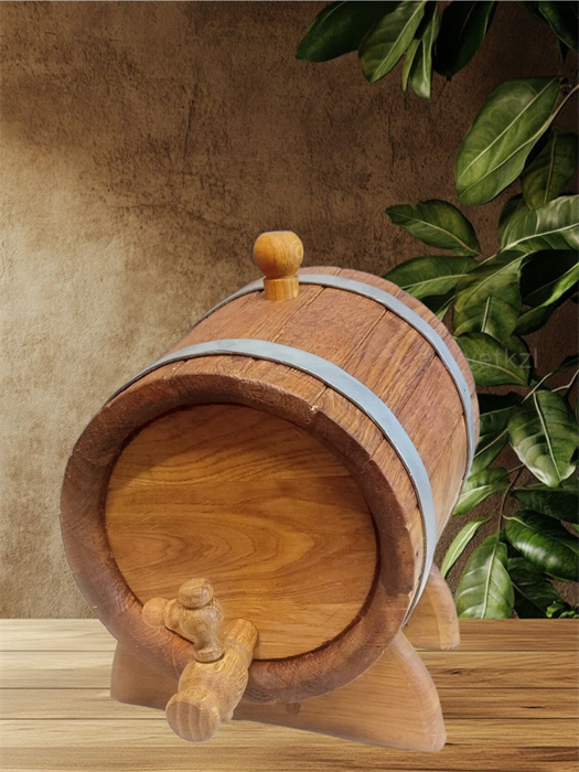 Бочка дубовая на 5 литров прямая 1652