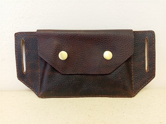 Чехол на пояс из натуральной кожи (коричневый) 2077