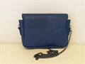 Сумка женская через плечо кросс-боди натуральная кожа, тёмно-синяя 2090