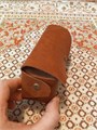 Кожаный футляр для очков. Светло - коричневый. На магните. Ручная работа 2108